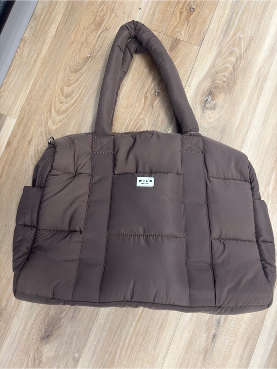 Wilo Handbags - WILO Quilted Travel Tote in Dark Brown